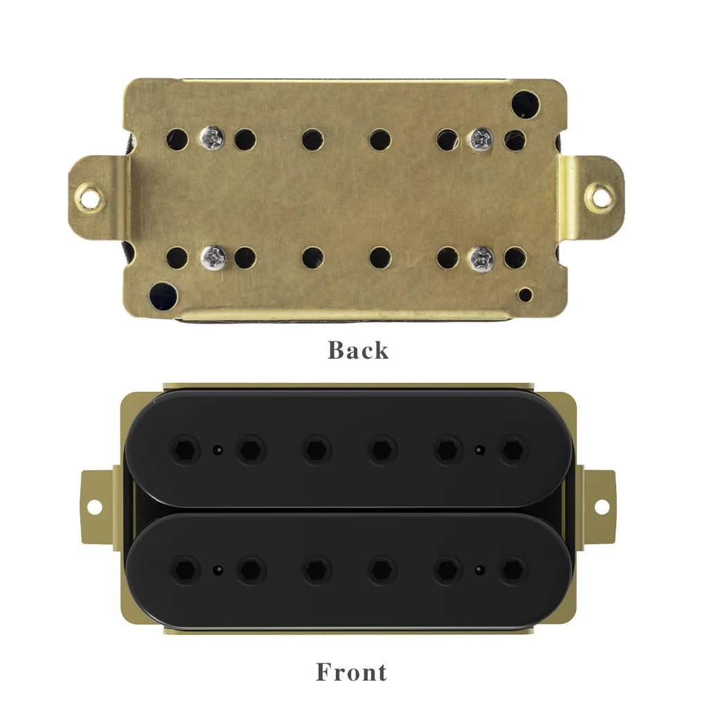 NAOMI 2pcs Electric Guitar Humbucker Pickup Set Neck-Bridge 50-52mm w/ Adjustable Hexagonal Screw Pole Pieces Ceramic Pickup