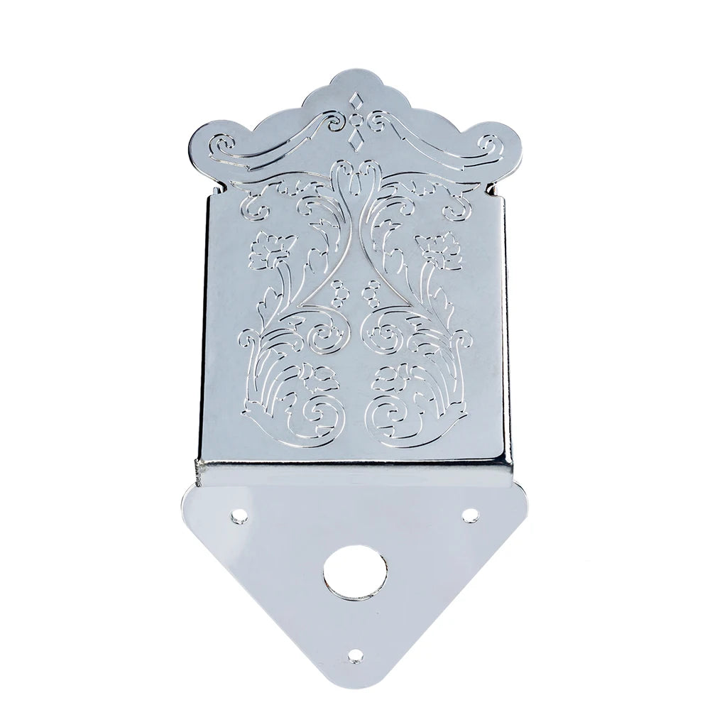 NAOMI Mandolin Tailpiece Mandolin Electroplated Metal Bridge Fit for Mandolin 8/10/12 Loop-End String Golden/Black/Chrome Optional