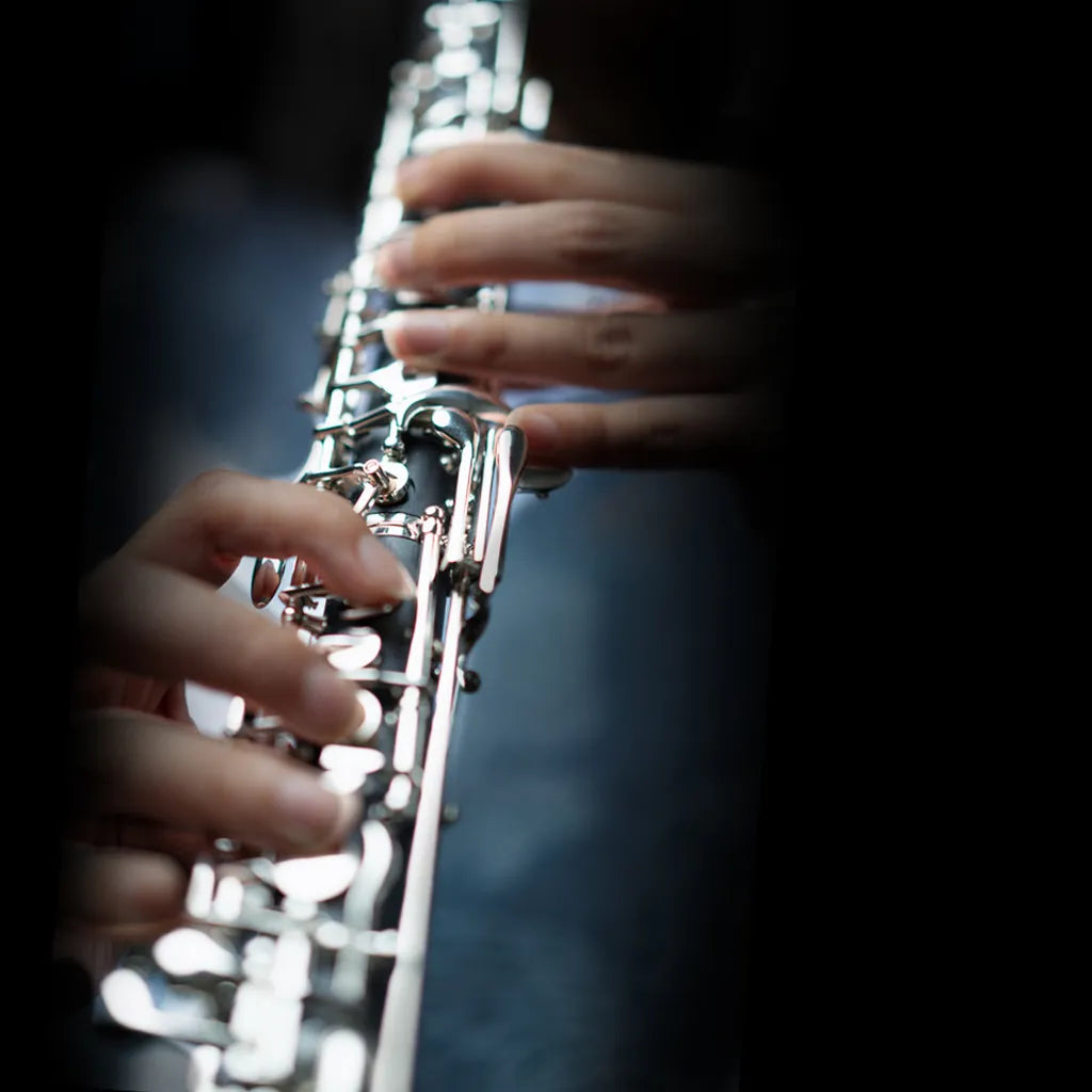 NAOMI Professional C Key Oboe Semi-automatic Style Nickel-plated Keys Woodwind Instrument with Oboe Reed Gloves Leather Case