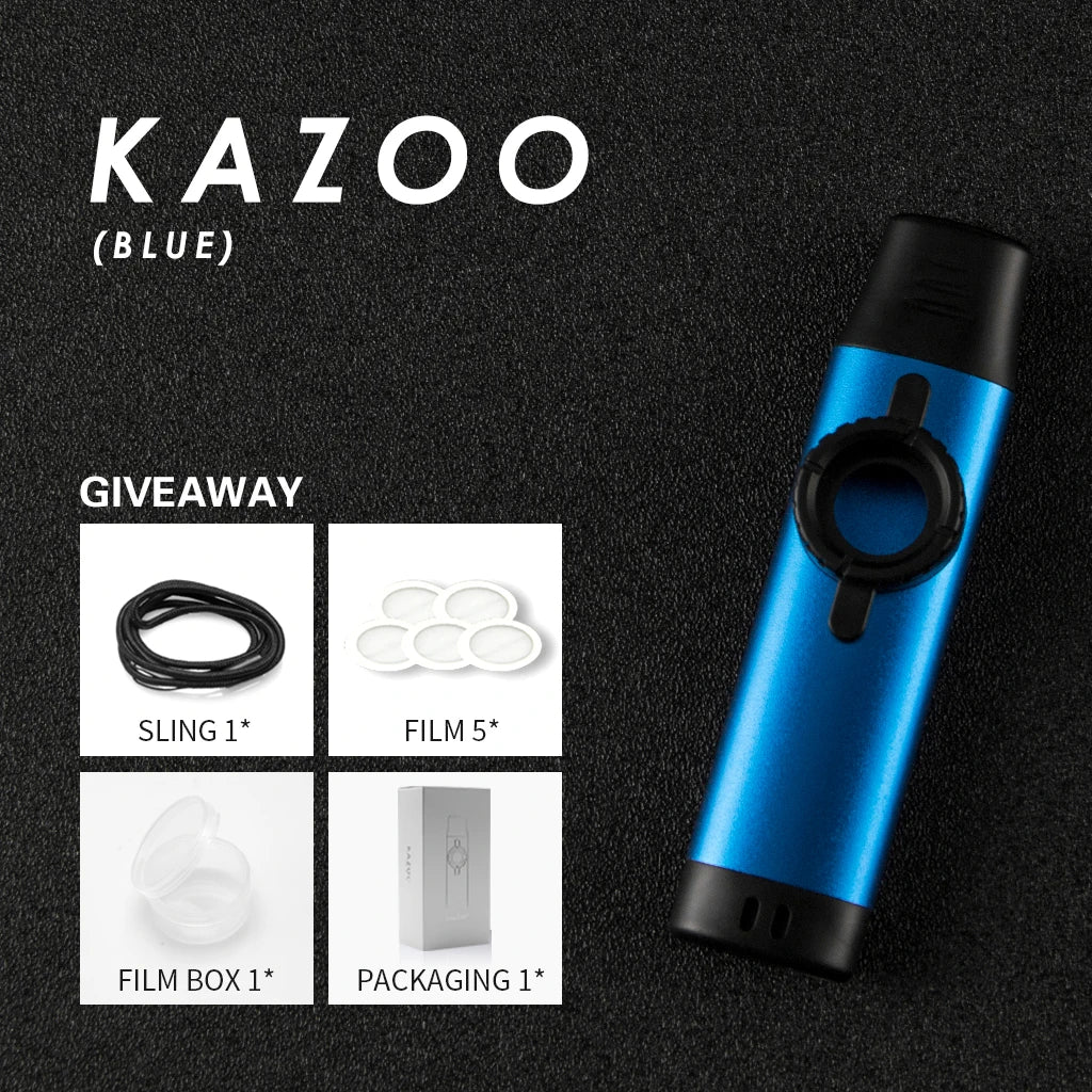 NAOMI Kazoos Whistle Flutes Diaphragm Mouth Aluminum Kazoos Instrument Kazoo Membrane Trumpet With Kazoo Box Kazoo Tent S/B/YB/R