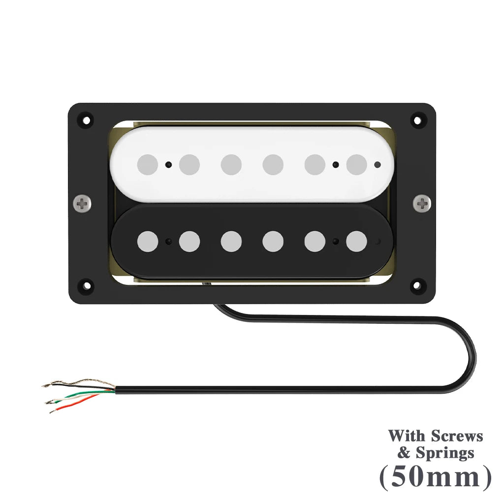 NAOMI Neck Humbucker Electric Guitar Pickup Zebra Dual Coil High Output Ceramic Magnet For LP Style Guitar 50mm