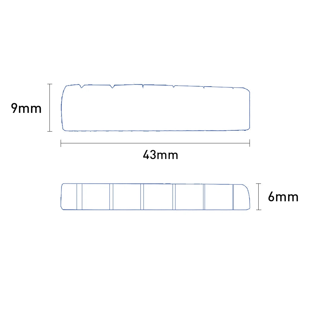 NAOMI 40pcs Buffalo Bone Guitar Bridge Nut Saddle Blank Ivory Like For 6 String Classical Acoustic Guitar Parts Accessories