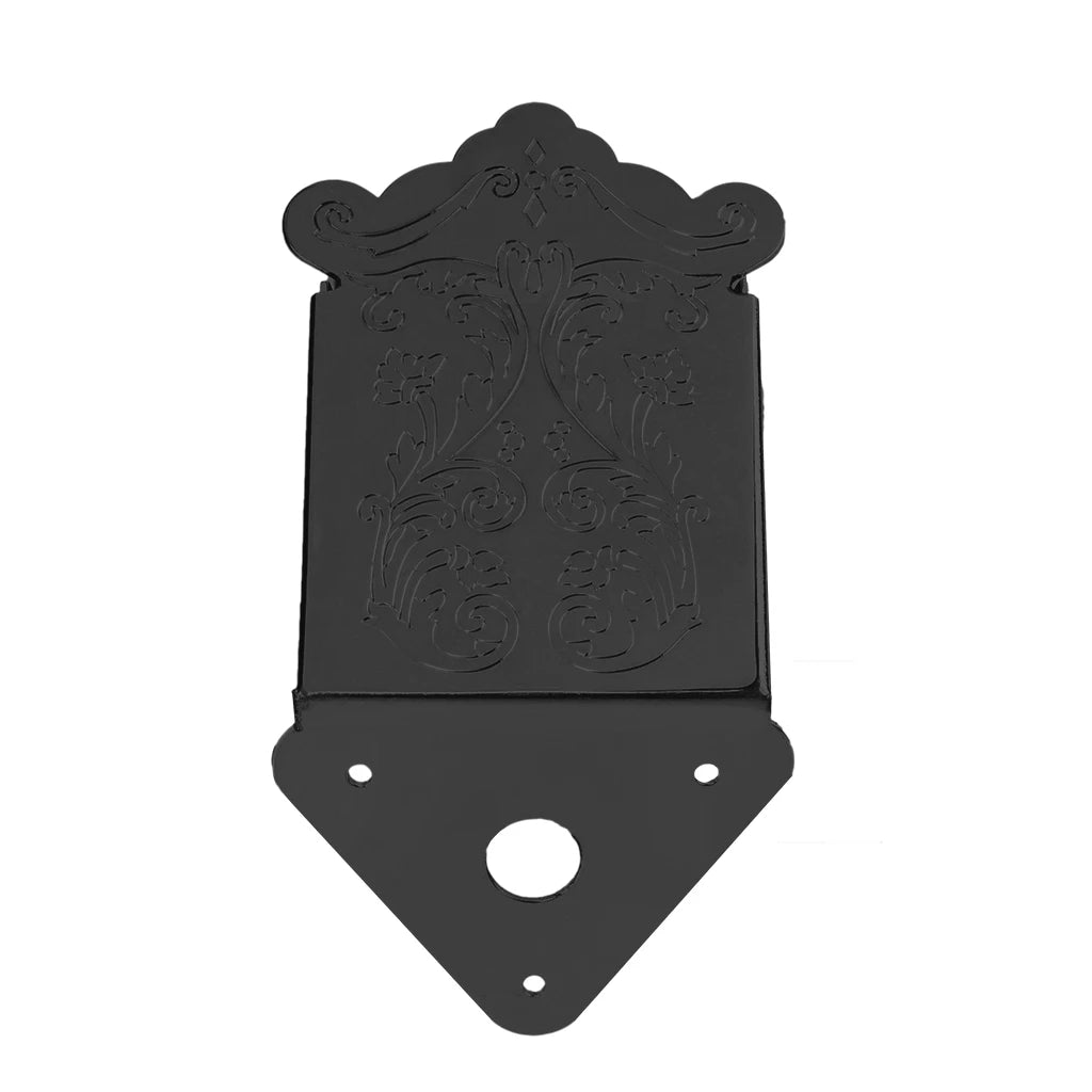 NAOMI Mandolin Tailpiece Mandolin Electroplated Metal Bridge Fit for Mandolin 8/10/12 Loop-End String Golden/Black/Chrome Optional