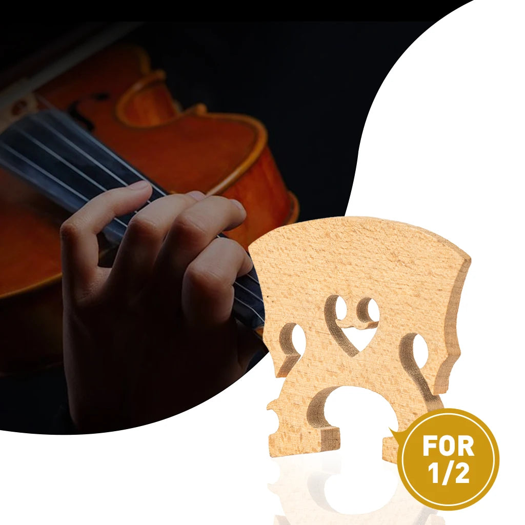 NAOMI 1PC- Standard Maple Bridge 4/4 3/4 1/2 1/4 1/8 Size Violin Bridge Classical Bass Type Violin Bridge