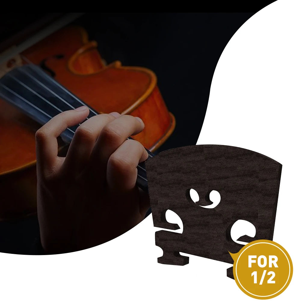 NAOMI 1PC-Master Ebony Violin Bridge 4/4 3/4 1/2 1/4 1/8