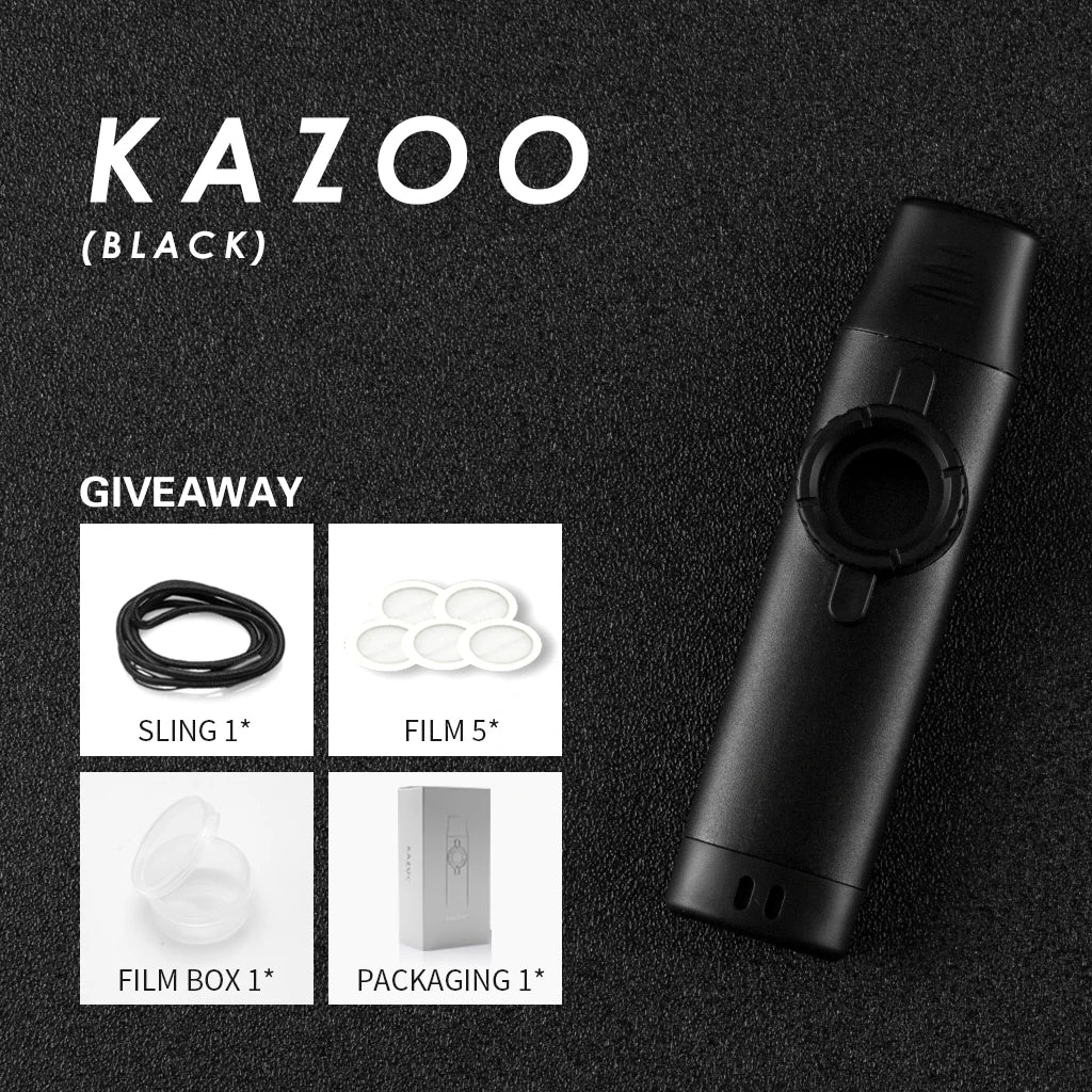 NAOMI Kazoos Whistle Flutes Diaphragm Mouth Aluminum Kazoos Instrument Kazoo Membrane Trumpet With Kazoo Box Kazoo Tent S/B/YB/R