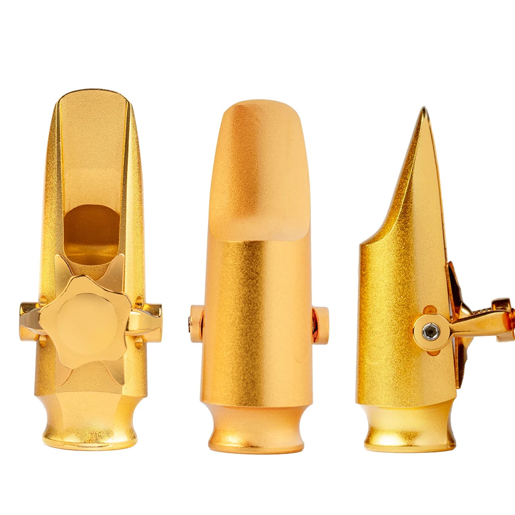 NAOMI Professional Soprano Saxophone Mouthpiece w/Cap And Adjustable Sax Ligature Size 5.6.7.8.9 Step Baffle