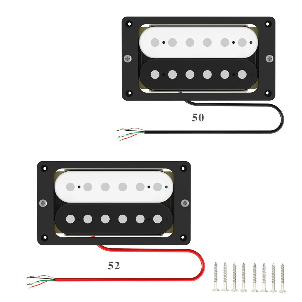NAOMI 2pcs Humbucker Pickup Double Coil Ceramic Magnet Pickup Electric Guitar Parts Replacement Neck And Bridge Pickup Set