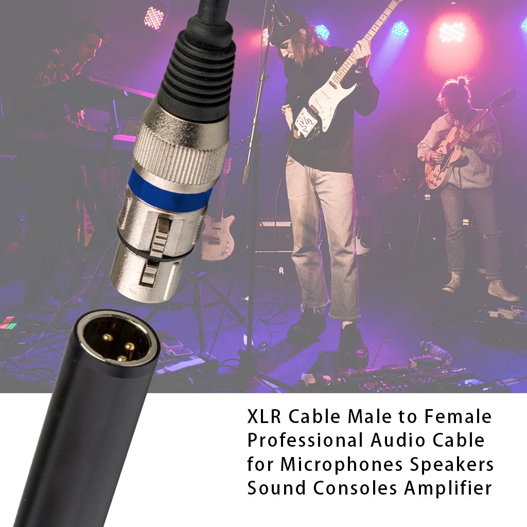 NAOMI 6.35mm Jack to XLR Cable Male To Female Audio Cable 3M/10FT Cable Length