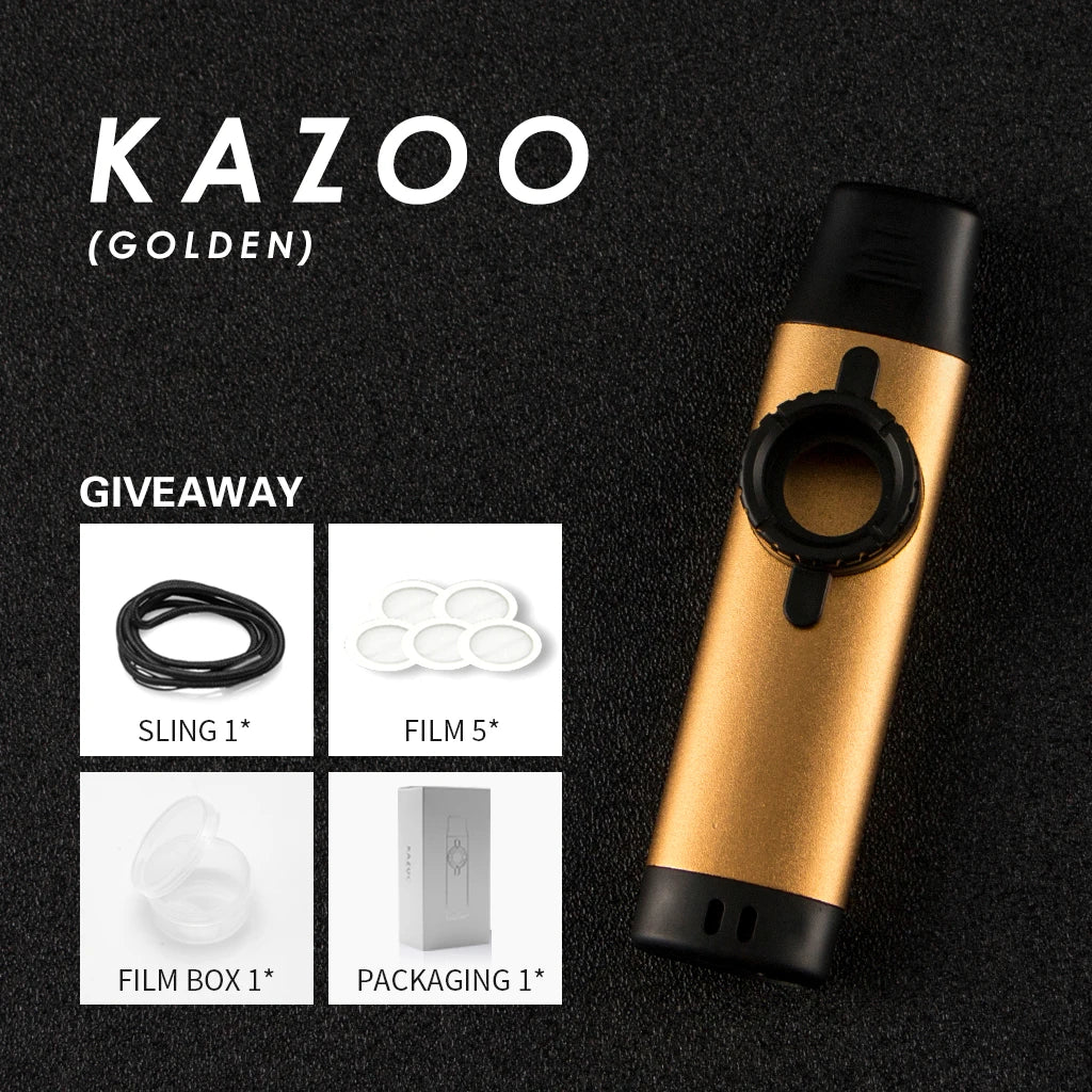NAOMI Kazoos Whistle Flutes Diaphragm Mouth Aluminum Kazoos Instrument Kazoo Membrane Trumpet With Kazoo Box Kazoo Tent S/B/YB/R
