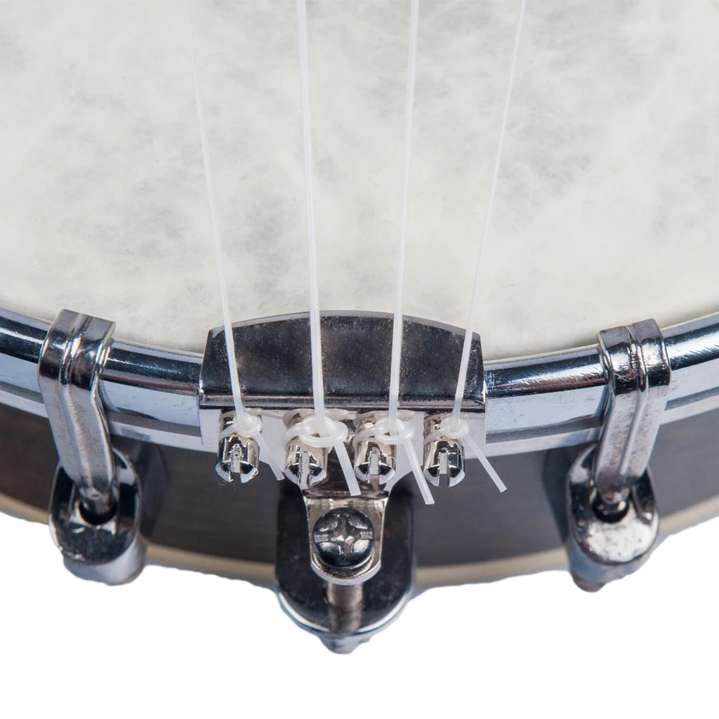 NAOMI 23 Inch Banjo 18 Frets Concert Scale 4 String Banjolele Satin Vintage Mahogany Chrome-Plated Hardware