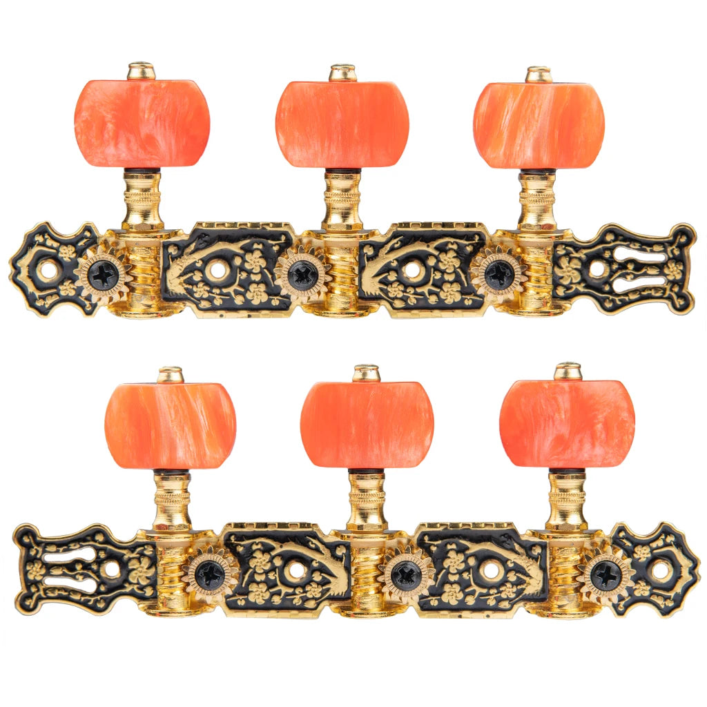 NAOMI Alice AO-020HV2P 2pcs(L&R) Classical Guitar Tuning Keys Pegs String Tuners 1:14 Gear Ration 3+3 Machine Heads