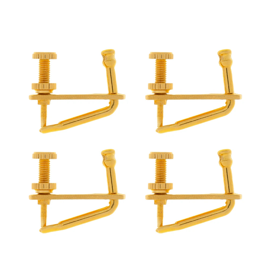 NAOMI 4 pcs Golden Violin Fine Tuners String Adjusters 3/4 4/4 Violin Alloy Tuners Spinner Fiddler Strings Tune Adjuster