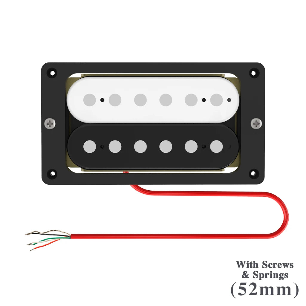 NAOMI Electric Guitar Humbucker Pickups Double Coil Guitar Bridge Pickup 52mm w/ Black Cover Frame For LP Style Guitar