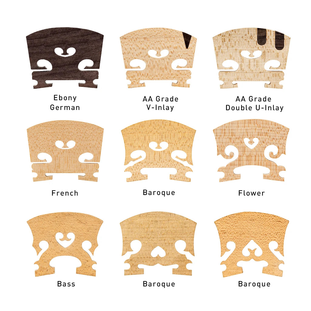 NAOMI 1PC-  Maple Bridge Baroque Style Violin Bridge 4/4 3/4 1/2 1/4 1/8 Size Violin Bridge