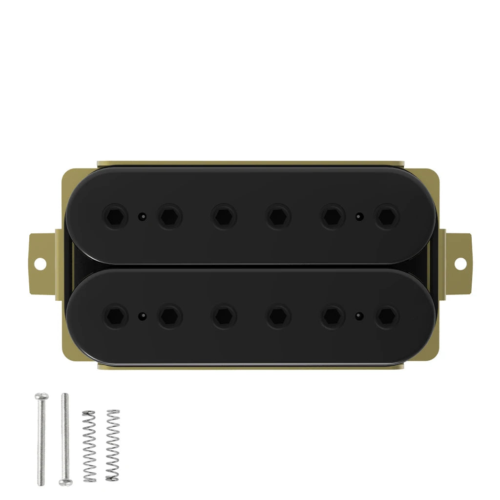 NAOMI 2pcs Electric Guitar Humbucker Pickup Set Neck-Bridge 50-52mm w/ Adjustable Hexagonal Screw Pole Pieces Ceramic Pickup