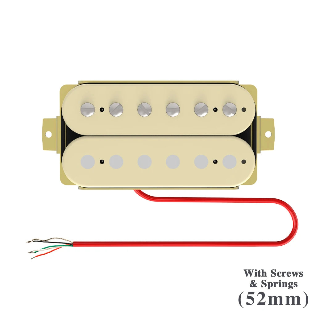 NAOMI Electric Guitar Humbucker Pickups Double Coil Guitar Bridge Pickup 52mm Pole Spacing Ceramic Magnet Plastic Bobbin