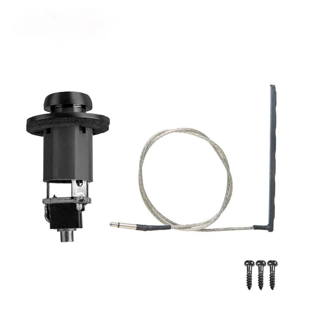 NAOMI Guitar Endpin Jack 6.35mm Output 2.5mm Input Endpin Jack For Acoustic Guitar Built-in Rod Piezo Pickup Good Sound Effect