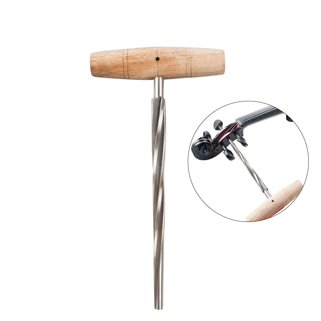 NAOMI Violin Cello Reamer Maple Wood Handle +HSS Level Violin Parts Accessories DIY Violin Luthier Tools