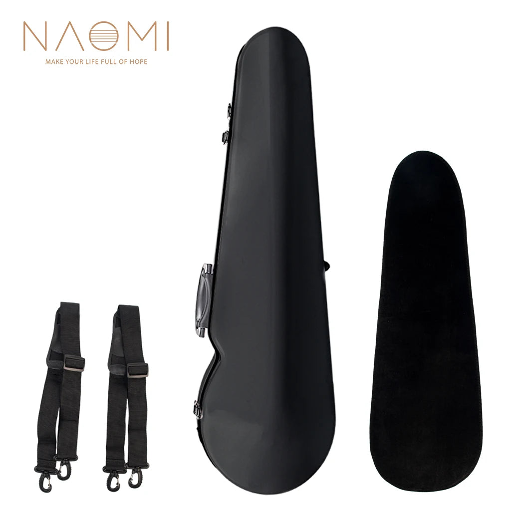 NAOMI Portable Triangle High Gloss Beautiful 4/4 Violin Case