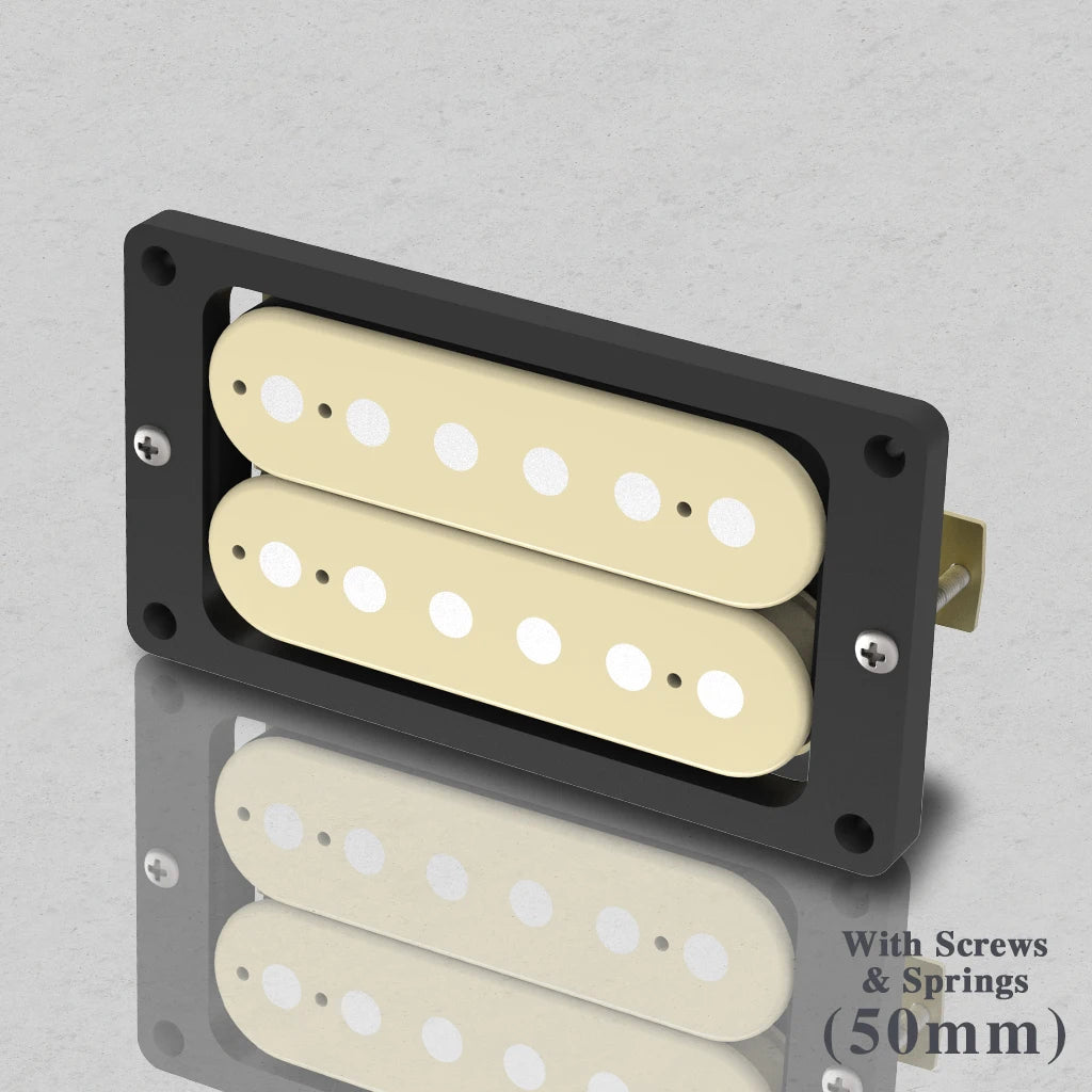 NAOMI Double Coil Guitar Humbucker Pickup Neck 50mm Ceramic Magnet w/ Cover Frame Clean Warm Sound For LP Style Guitar