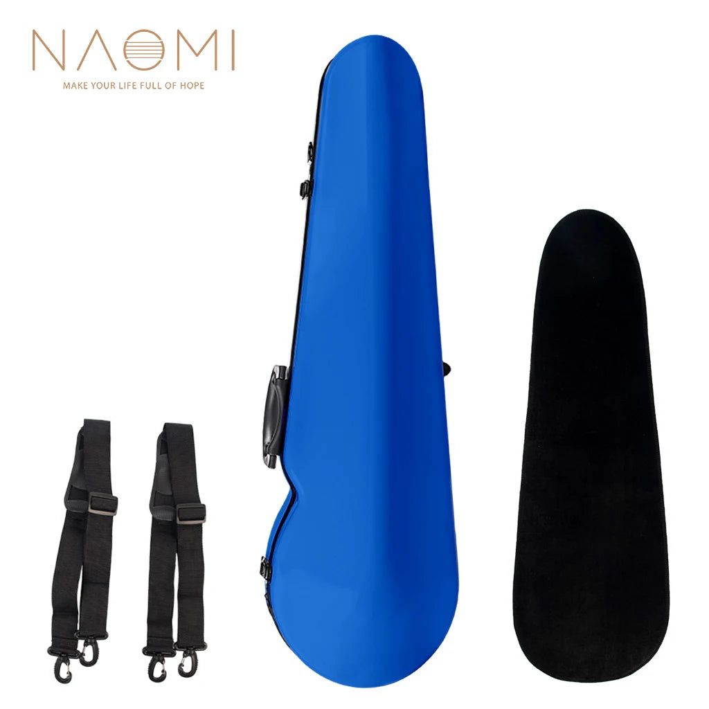 NAOMI Portable Triangle High Gloss Beautiful 4/4 Violin Case