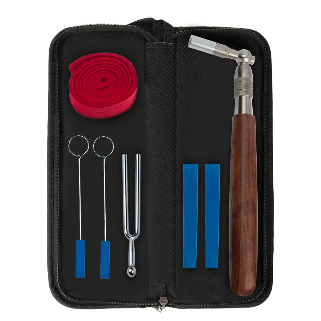 NAOMI Piano Tuning Kit Hammer Lever Tuner Star Head Mute Tools Temperament Strip  Fork And Case Best For Beginner