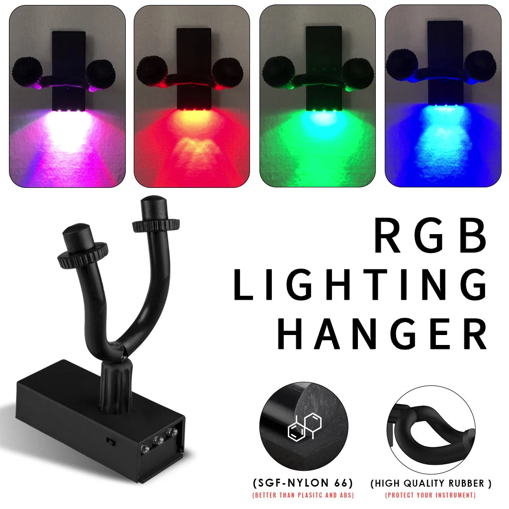 NAOMI Remote RGB LED Guitar Hanger Wall Mount Bracket Holder Hook Acoustic Electric Guitar Kepper
