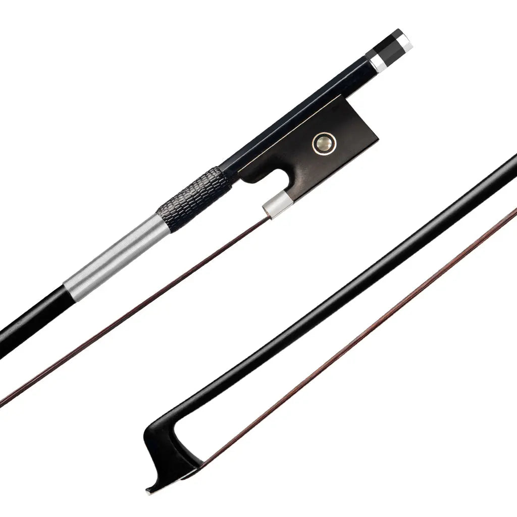 4/4 3/4 1/2 1/4 1/8 Size Violin Carbon Fiber Violins Bow Fiddle Bows Brown Real Horsehair Ebony Frog Accessories