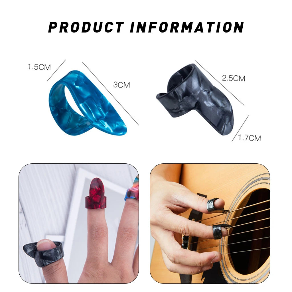 NAOMI 4pcs Guitar Plectrums Sheath Thumb Finger Picks 1 Thumb + 3 Finger Guitar Picks