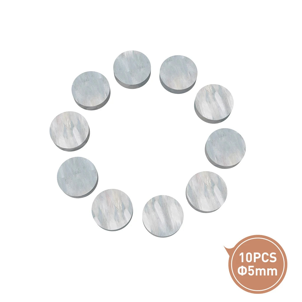 NAOMI 10 PCS Guitar Fretboard Dots Fingerboard Markers Inlay Dots White Pearl Shell Dots Diameter Of 3mm-12mm