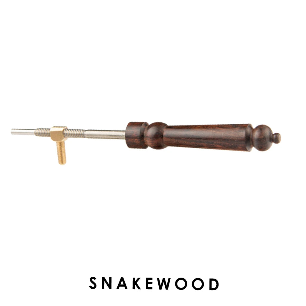 Authentic Baroque Violin Bow Frog Buttons - Snakewood Ebony 4/4 Fiddle Parts w/ Eyelet Rod for Luthier & Repair