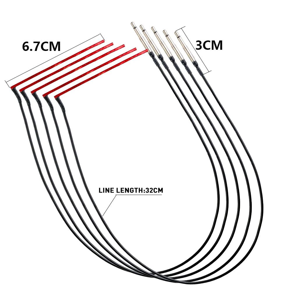 NAOMI 5pcs/1set Guitar Piezo Acoustic Guitar Piezo Transducer Piezo High Sensitive Under-Bridge Rod Piezo