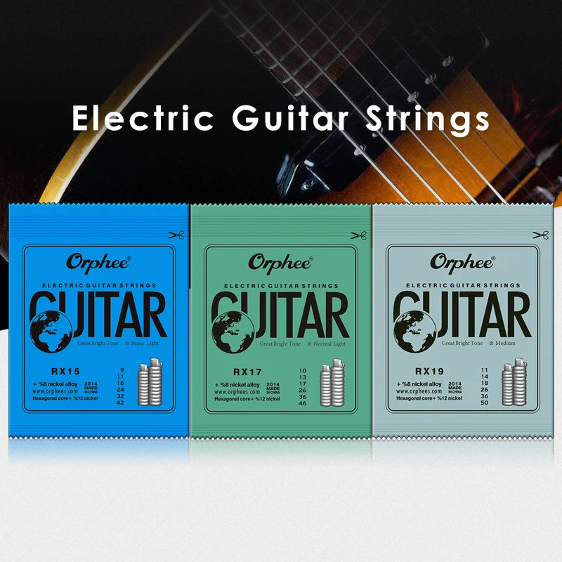 NAOMI Orphee Electric Guitar Strings Set 6 Strings Practiced Hexagonal Carbon Steel RX15/17/19 Series Original Retail Package