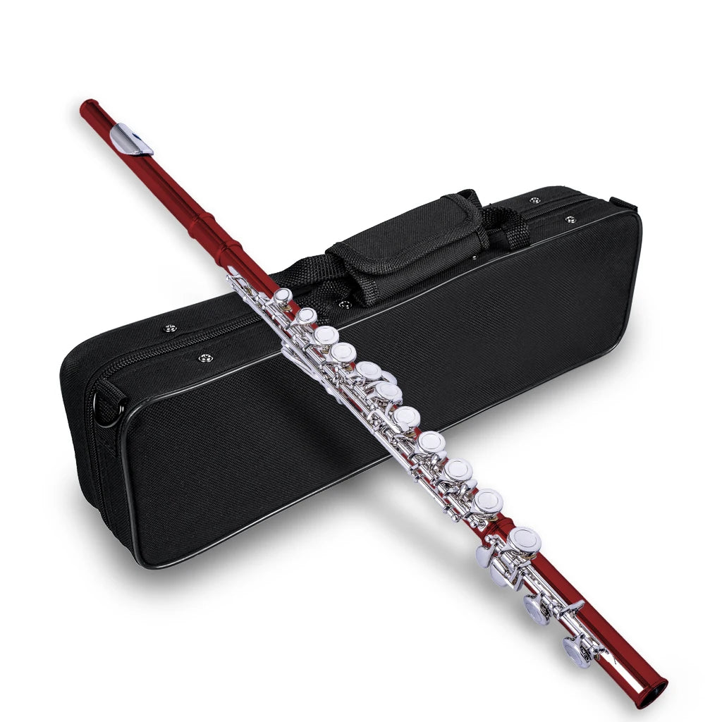 NAOMI Professional 16-Holes C Key Concert Flute Closed Pore Cupronickel Silver Plated Flute