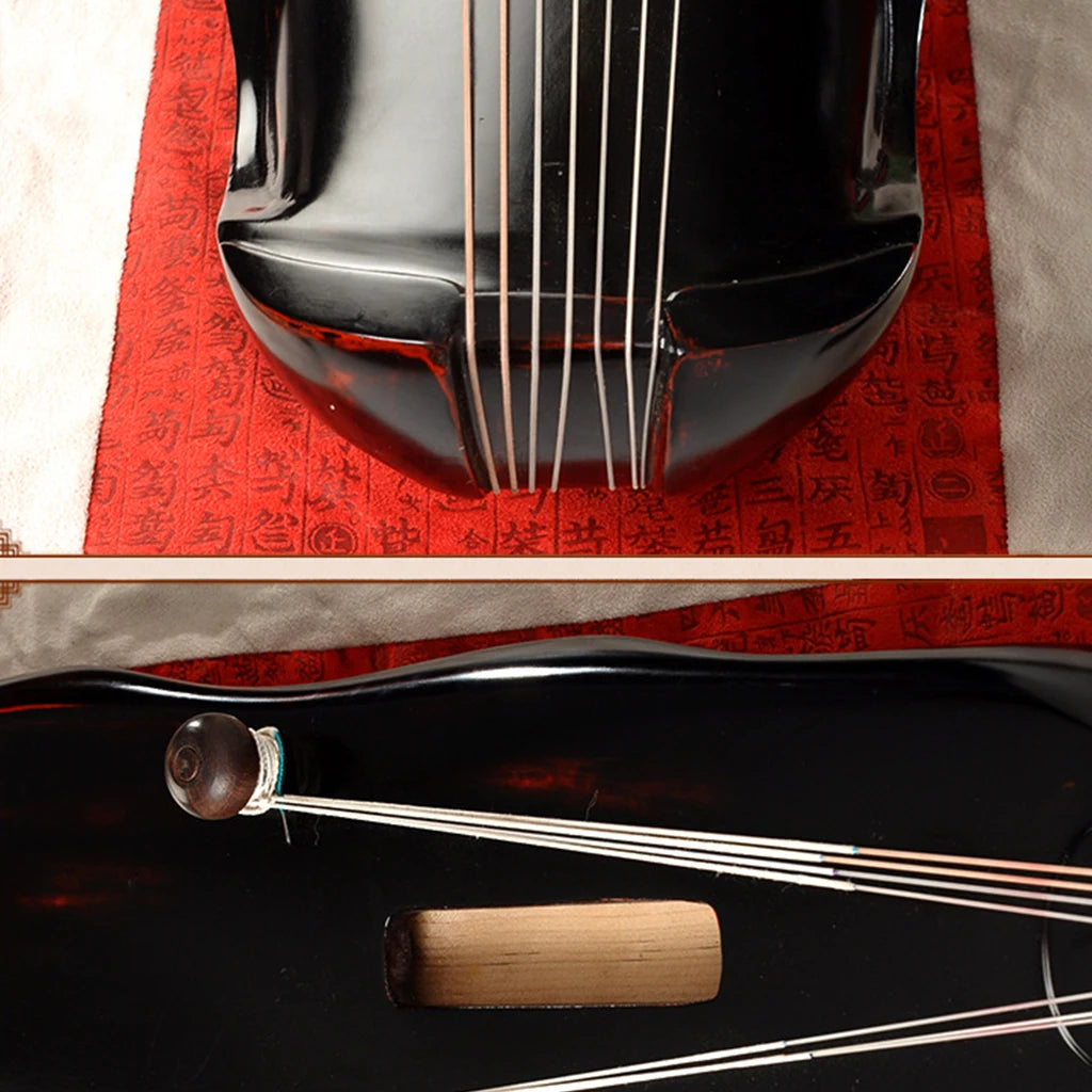 NAOMI Collection Level Guqin Jiao Ye Style 7 Strings Ancient Instrument Lacquered Aged Paulownia Guqin