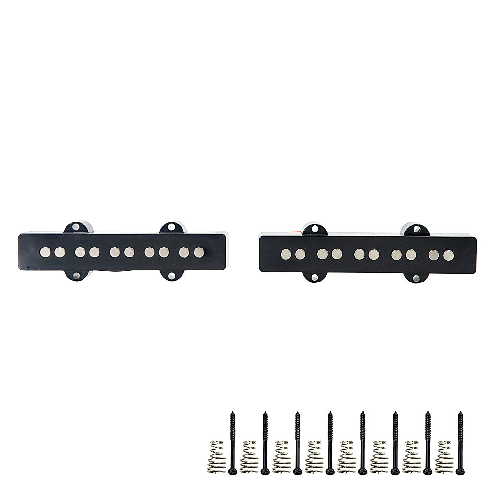 NAOMI 2PCS 5 String Bass Pickups For 5 String Jazz JB Style Bass Bridge Neck Pickups Ceramic Open Style