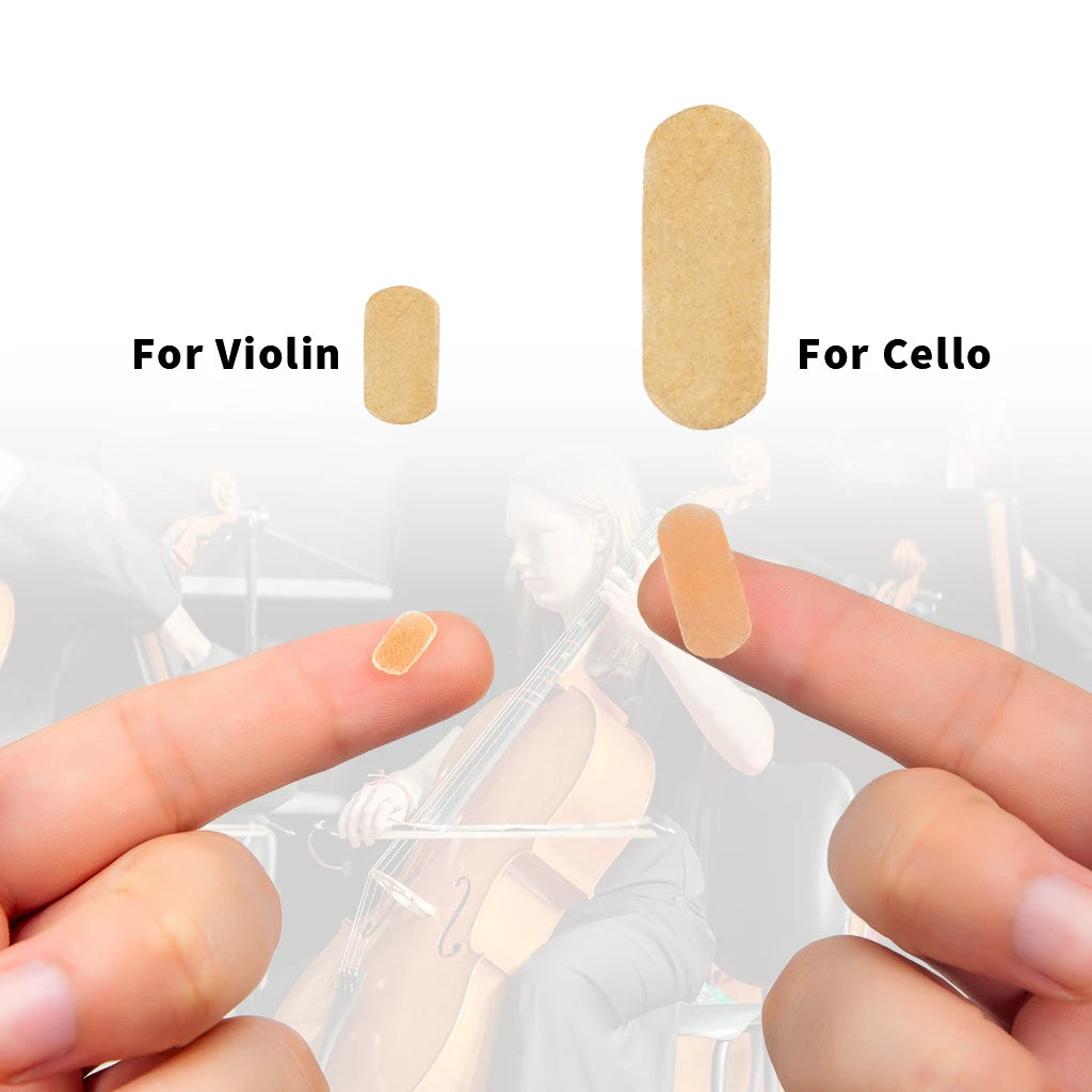 NAOMI 50pcs/set String Protectors Bridge Parchment for E String Violin Viola Parts Gluing Under Musical Instruments Accessories