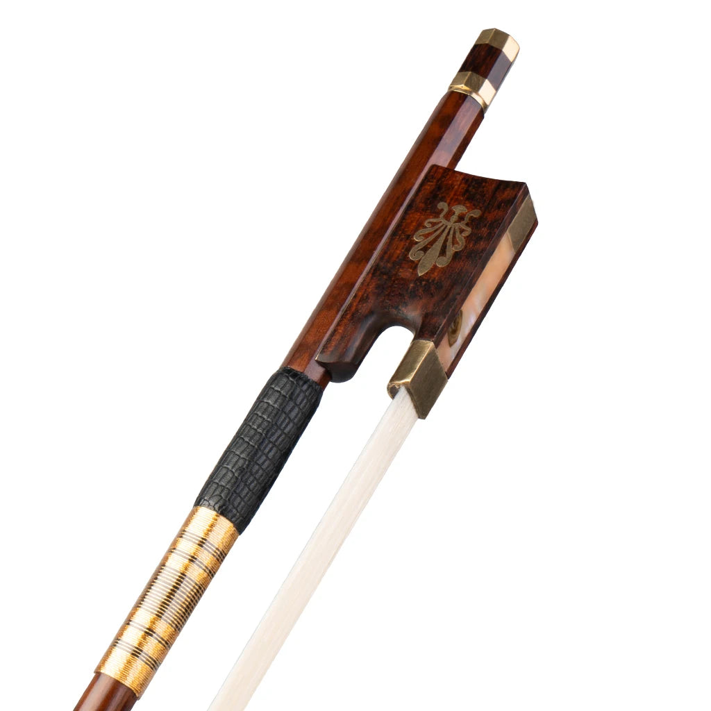 NAOMI Professional Snakewood Bow  4/4  Violin/Fiddle Bow W/ Peacock Pattern Snakewood Frog