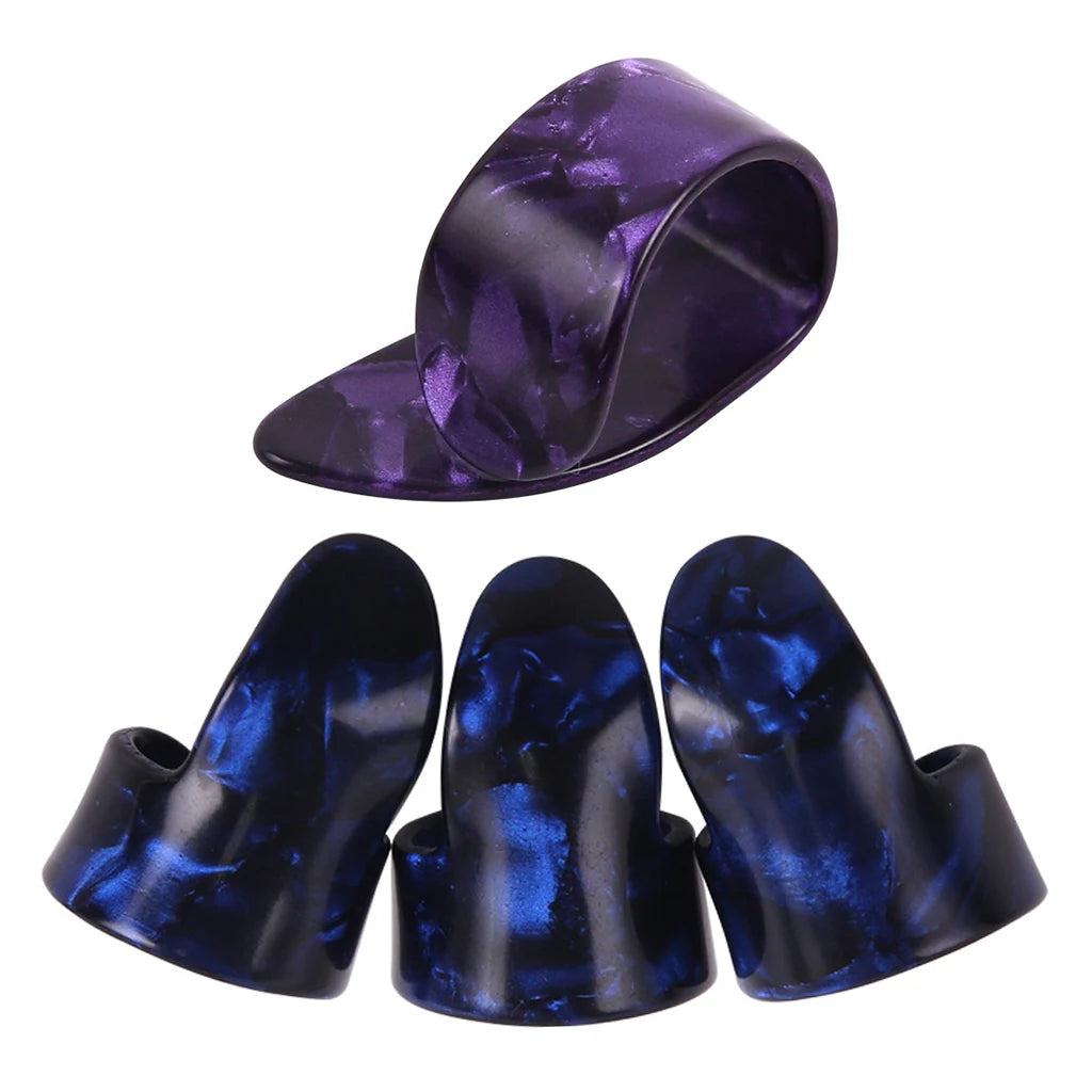 NAOMI 4pcs Guitar Plectrums Sheath Thumb Finger Picks 1 Thumb + 3 Finger Guitar Picks