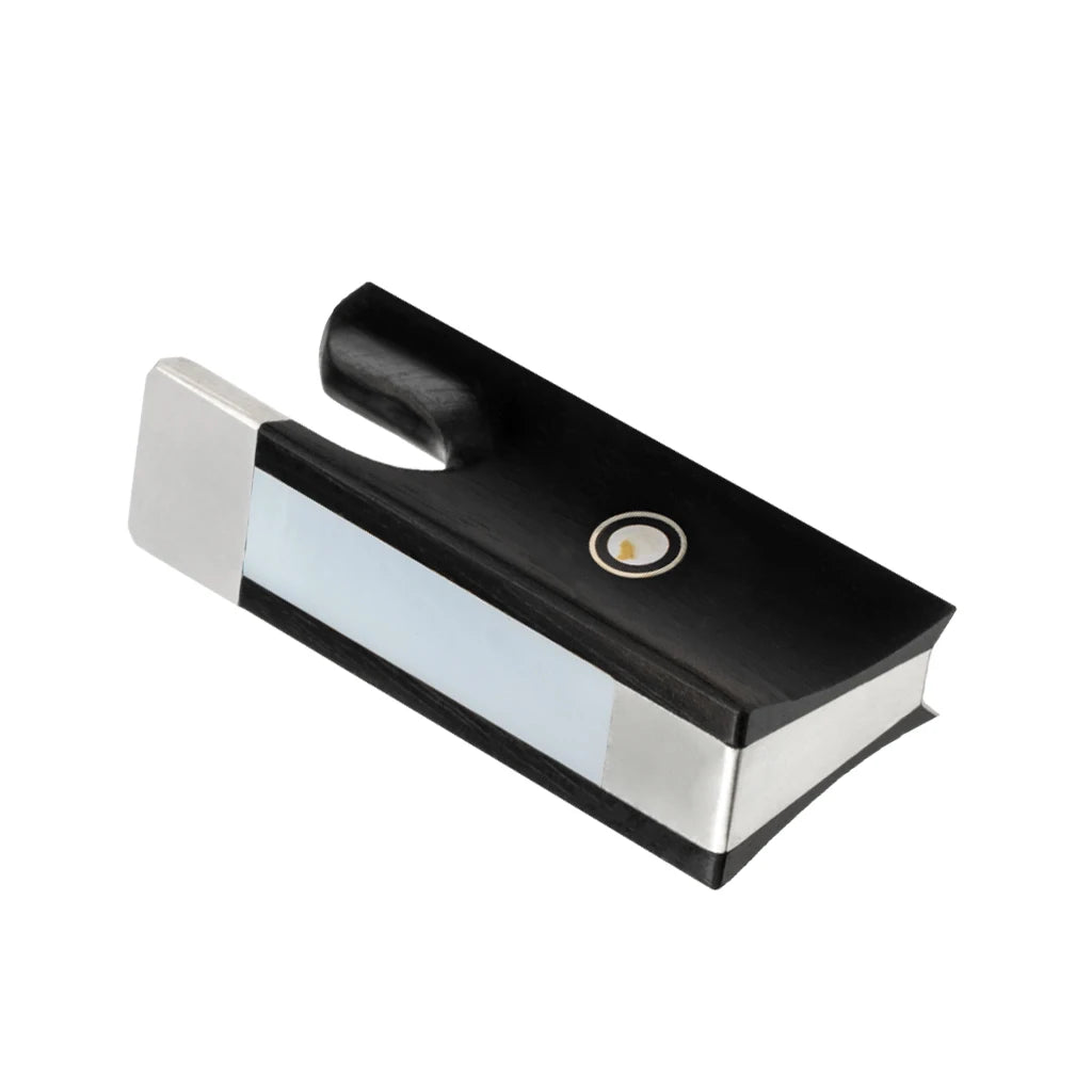 4/4 Violin Fiddle Bow Frog Ebony Full Lined - Pro Brass Mounting Endpins Buttons for Bow Repair & Making Kit