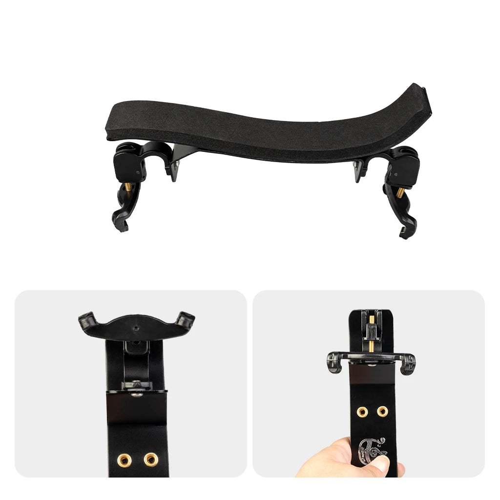 NAOMI German Style 3/4 4/4 Violin Shoulder Rest Foam Pad Ti-Alloy Stand Adjustable Height Plastic Claws