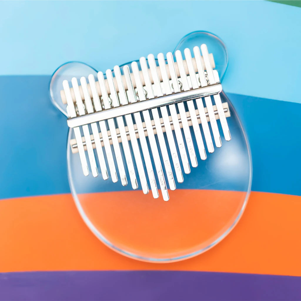 NAOMI 17 Keys Thumb Piano With Eva Bag Crystal Kalimba Acrylic Mbira Finger Piano Gifts For Kids Adult Beginners W/Tuning Hammer