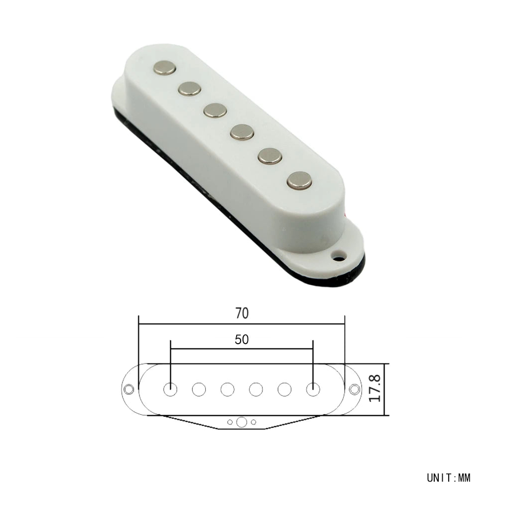 NAOMI 3PCS Guitar Pickups 50mm Guitar Single Coil Pickup Ceramic Magnet For Electric Guitar Single Coil Pickup