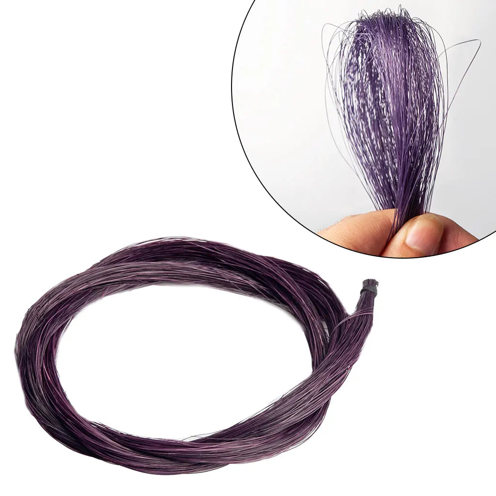 1 Hank Purple Horsehair Genuine Mongolian Horse Hair For Violin Viola Cello Bass Bow Horse Tail For 4/4 3/4 1/2 1/4 1/8 Violinos