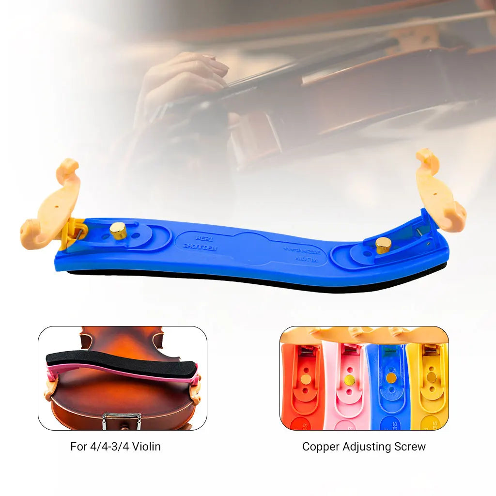 NAOMI Adjustable Feet Quality Nylon Material Violin Shoulder Rest For 4/4 3/4 Fiddle Violin Accessories Violin Chin Rest Pads Holder