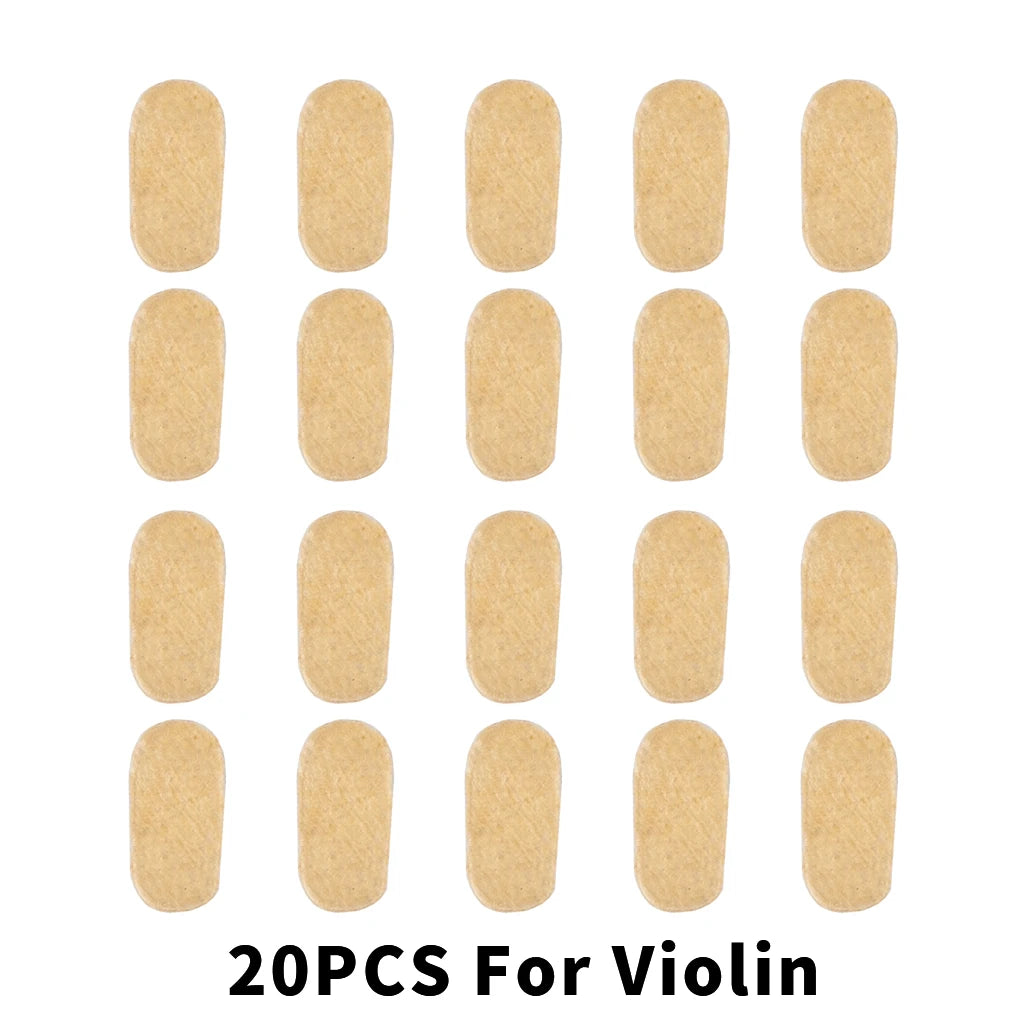 NAOMI 50pcs/set String Protectors Bridge Parchment for E String Violin Viola Parts Gluing Under Musical Instruments Accessories