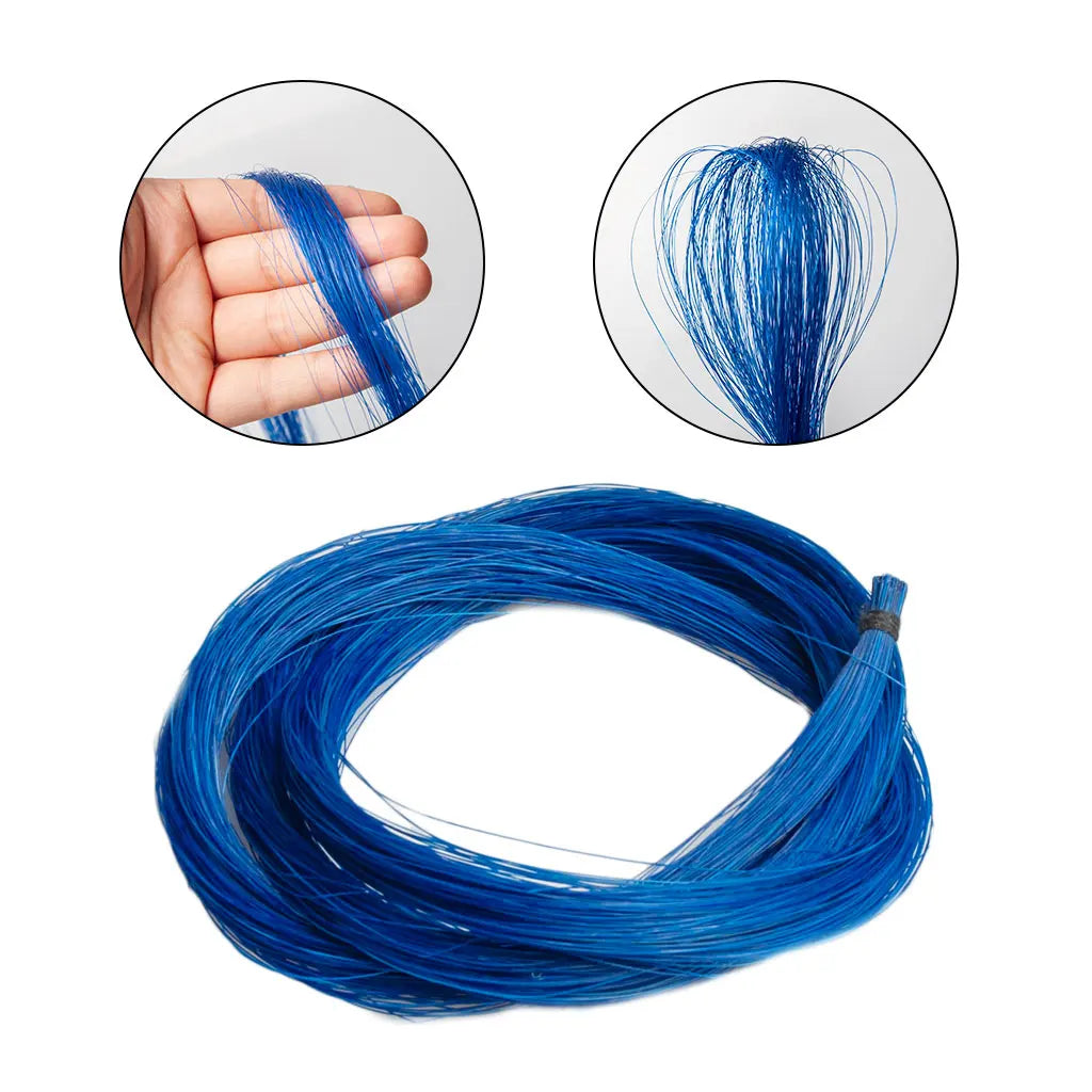1 Hank Blue Horsehair Genuine Mongolian Horse Hair For Violin Viola Cello Bass Bow Horse Tail For 4/4 3/4 1/2 1/4 1/8 Violinos