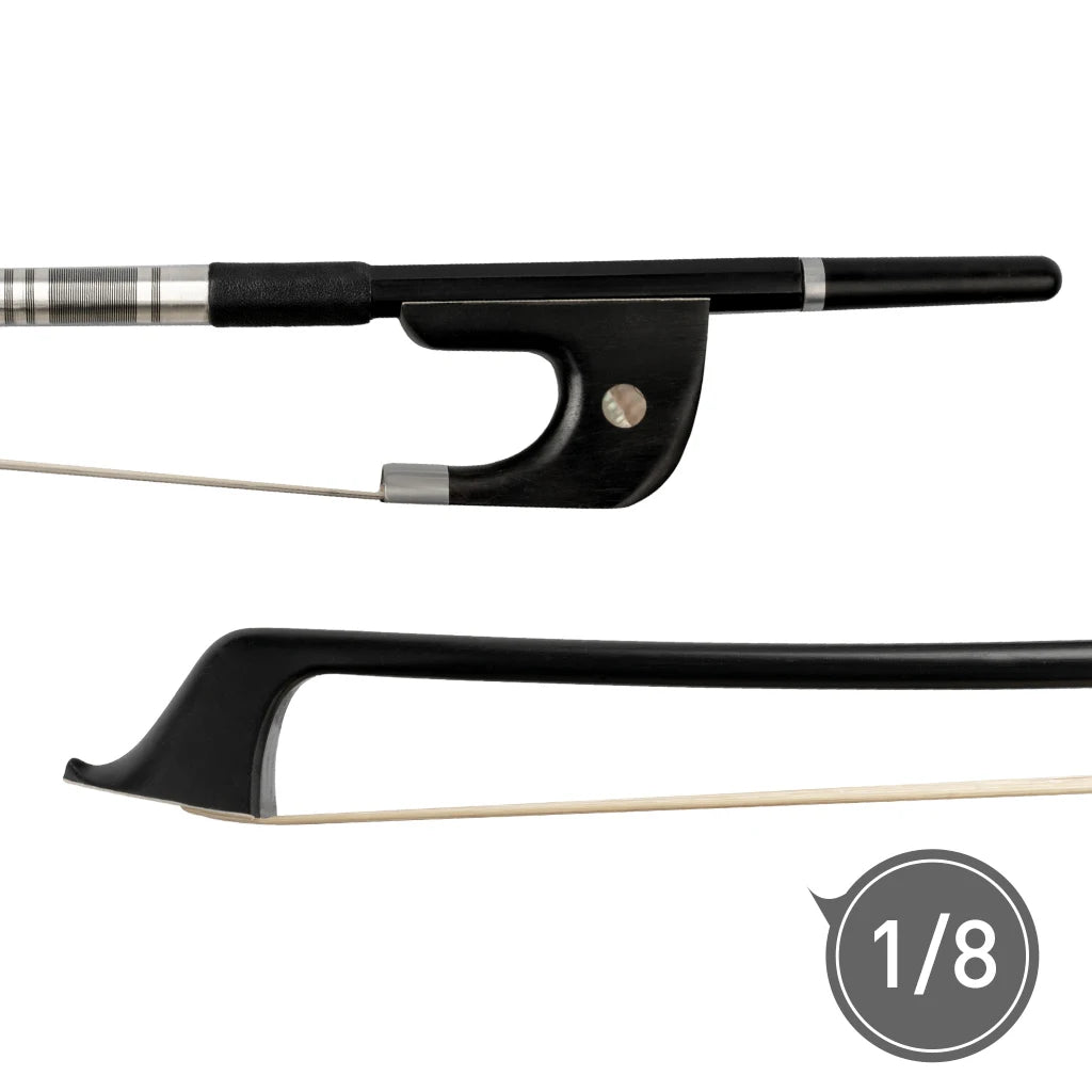 NAOMI 4/4-1/8 Upright Double Bass Bow German/French Model Natural Horsehair Carbon Fiber