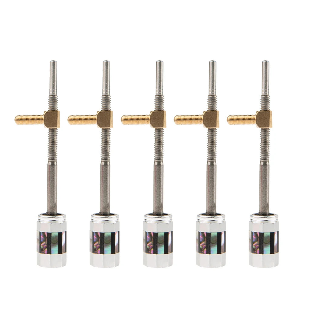 NAOMI Violin Bow Frog Buttons Bass Steel Screws with Brass Eyelets Bow Parts For Viola Violin Bow Maker